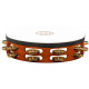 Meinl 10" Headed Wood Tambourine, Dual Row, Brass Jingles (Meinl TAH2B-AB)