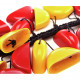 Meinl Fiberglass Bird, Red/Yellow (Meinl BI7RY)