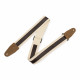 LEVY'S MC2CG-NAT-DBR Cotton Combo Guitar Strap – Natural Cotton with Dark Brown Leather Strip