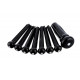 FENDER BRIDGE PIN SET BLACK WITH WHITE DOT