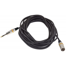 ROCKCABLE RCL30390 D6M BA - Microphone Cable - XLR (m) / TRS Jack (10m)