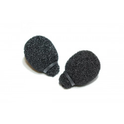 RYCOTE MINIATURE LAVALIER FOAMS - BLACK 1 PACK OF 2