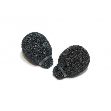 RYCOTE MINIATURE LAVALIER FOAMS - BLACK 1 PACK OF 2