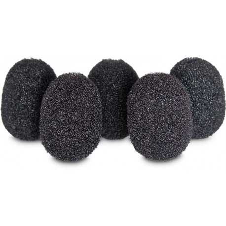 RYCOTE LAVALIER FOAMS BLACK 1 PACK OF 5