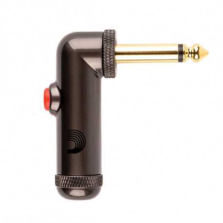 D'addario PW-AGRAP-2 1/4 Right Angle Plug with Latching Circuit Breaker