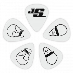 D'addario Joe Satriani Signature Guitar Picks, White (Heavy Gauge)