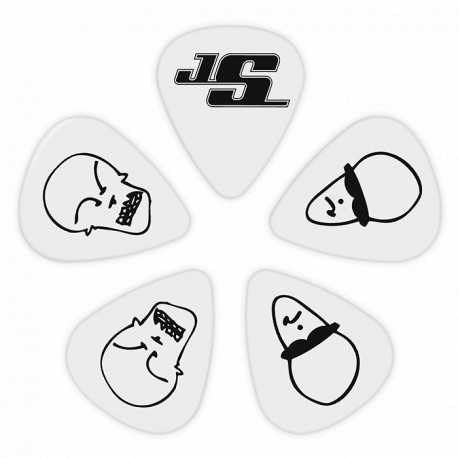 D'addario Joe Satriani Signature Guitar Picks, White (Heavy Gauge)