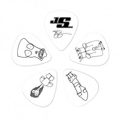D'addario (Planet Waves) Joe Satriani Signature Guitar Picks, White (Medium Gauge)