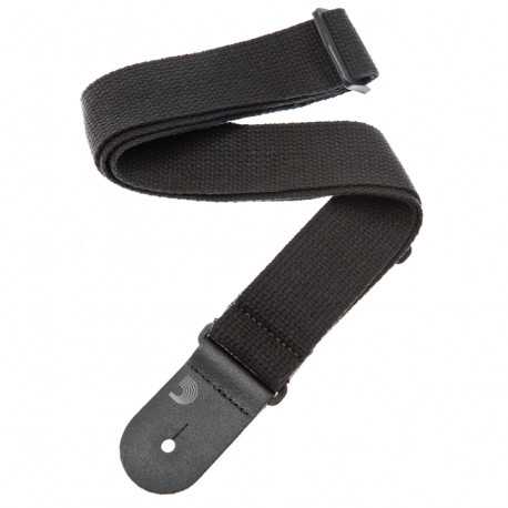 D'addario 50CT00 Cotton Guitar Strap (Black)