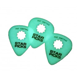EVERLY GLOW IN THE DARK STAR PICK MEDIUM .71mm (12-PACK) 