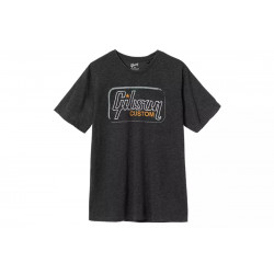 GIBSON CUSTOM LOGO T-SHIRT GRAY MEDIUM
