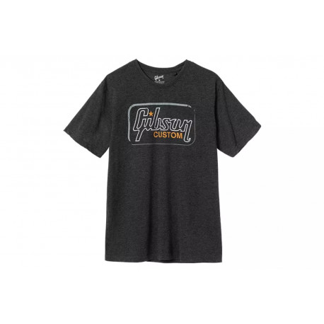 GIBSON CUSTOM LOGO T-SHIRT GRAY MEDIUM