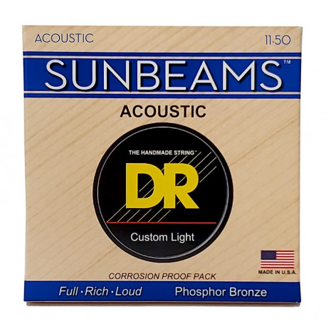 DR Strings SUNBEAM Acoustic Phosphor Bronze - Custom Light (11-50)