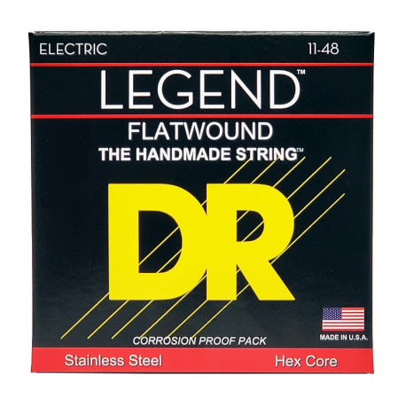 DR Strings LEGEND Flatwound Electric - Medium Light (11-48)