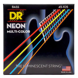 DR Strings NEON Multi-Color Bass - Medium (45-105)