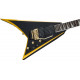 JACKSON X SERIES RHOADS RRX24 BLACK WITH YELLOW BEVELS