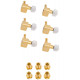 FENDER DELUXE CAST/SEALED GUITAR TUNING MACHINES WITH PEARL BUTTONS SET