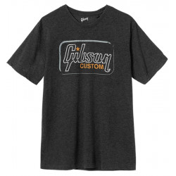 GIBSON CUSTOM LOGO T-SHIRT GRAY LARGE
