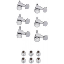 FENDER LOCKING STRATOCASTER/TELECASTER TUNING MACHINE SETS BRUSHED CHROME