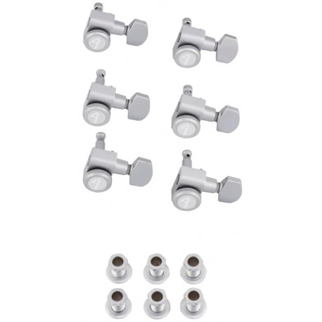 FENDER LOCKING STRATOCASTER/TELECASTER TUNING MACHINE SETS BRUSHED CHROME