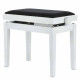 GEWA Piano Bench Deluxe White Hight Gloss (130.030)
