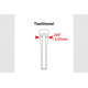GRAPH TECH PP-2122-00 TUSQ Bridge Pins Martin Style 2mm Black / White Dot (6 Pcs)