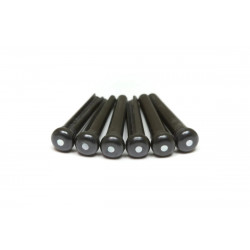 GRAPH TECH PP-2142-00 TUSQ Bridge Pins Martin Style 2mm Black / Mother-Of-Pearl Dot (6 Pcs)