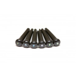 GRAPH TECH PP-2182-00 TUSQ Bridge Pins Martin Style 2mm Black / Paua Dot (6 Pcs)