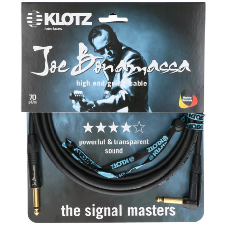 KLOTZ JOE BONAMASSA GUITAR CABLE ANGLED 3M