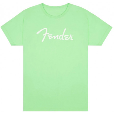 FENDER T-SHIRT SPAGHETTI LOGO SURF GREEN L