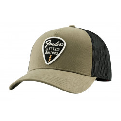 FENDER SNAP BACK PICK PATCH HAT OLIVE