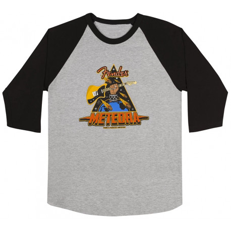 FENDER RAGLAN METEORA GRAY BLACK XXL