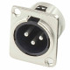 GEWA Plug XLR Seat Male Nickel (191.556) 