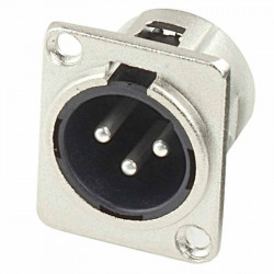 GEWA Plug XLR Seat Male Nickel (191.556) 