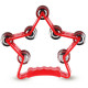 GEWA Jingle Wreath Star 14 Jingles Red (841.552)