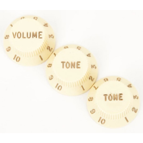 FENDER STRATOCASTER KNOBS AGED WHITE