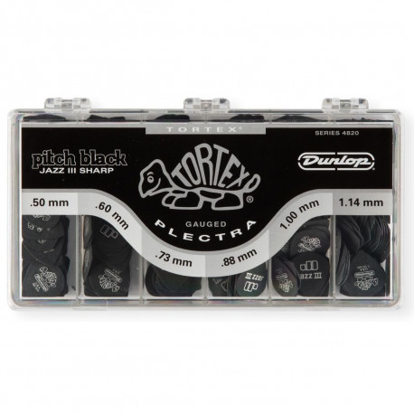 Dunlop 4820 Tortex Pitch Black Jazz III (432 шт.)