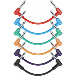 Donner Music Donner Music 6 Inch Guitar Patch Cable Colored cable 6-Pack