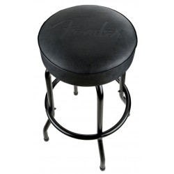 FENDER 30" EMBOSSED BLACK LOGO BARSTOOL, BLACK