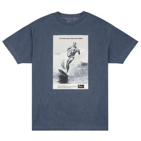 FENDER T-SHIRT VINTAGE AD SURFER OCEAN S