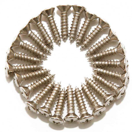Dimarzio FH1000C Pickguard/Backplate Screws - Set Of 24 (Chrome)