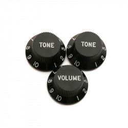 Dimarzio DM2111B Strat Knobs Set (Black)