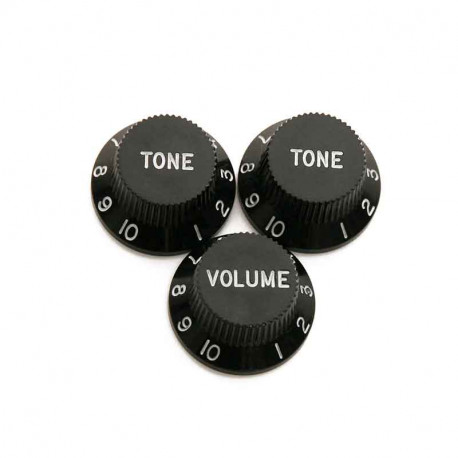 Dimarzio DM2111B Strat Knobs Set (Black)