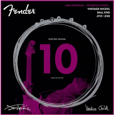 FENDER JIMI HENDRIX VOODOO CHILD 10-38 ELECTRIC GUITAR STRINGS
