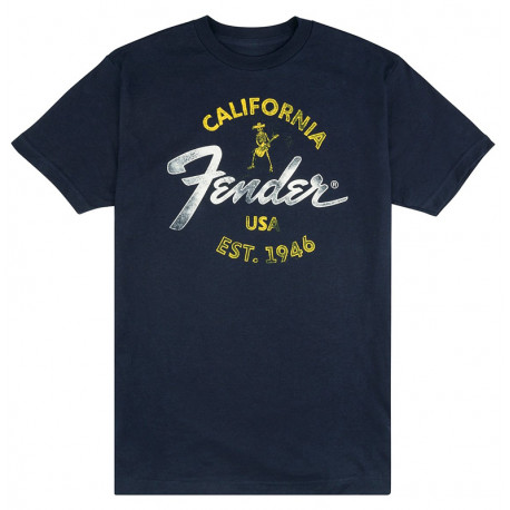 FENDER T-SHIRT BAJA BLUE XXL