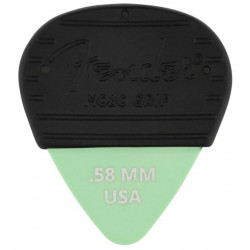 FENDER MOJO GRIP DURA-TONE 0.58 DELRIN PICKS - 3 PACK SURF GREEN