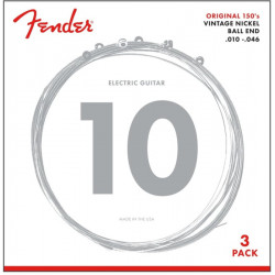 FENDER ORIGINAL 150'S 010-.046 PURE NICKEL GUITAR STRINGS - 3 PACK