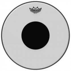 ﻿REMO Smooth White Controlled Sound Top Black Dot 12"