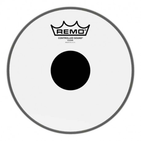 REMO Clear Controlled Sound Top Black Dot 10"
