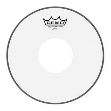 REMO Clear Controlled Sound Top White Dot 13”